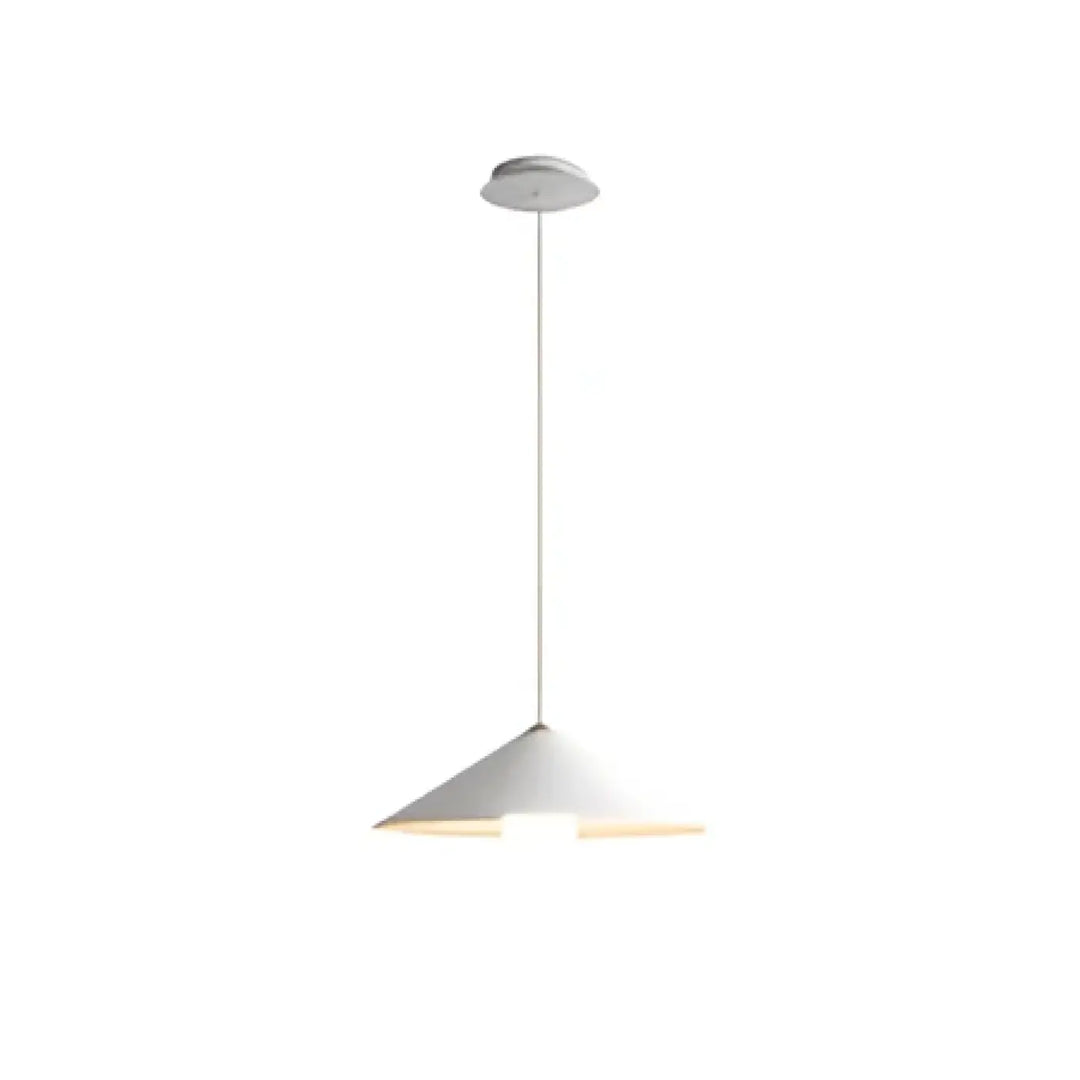 Suspension luminaire temari blanc conique avec design minimaliste et cordon fin pour luminaire moderne suspension luminaire moderne