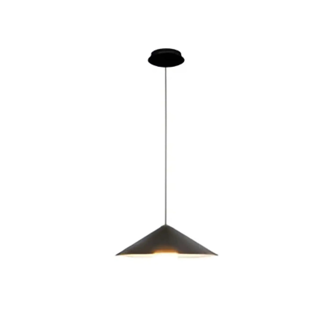 Suspension luminaire temari en noir avec design élégant et abat-jour triangulaire pour un luminaire moderne