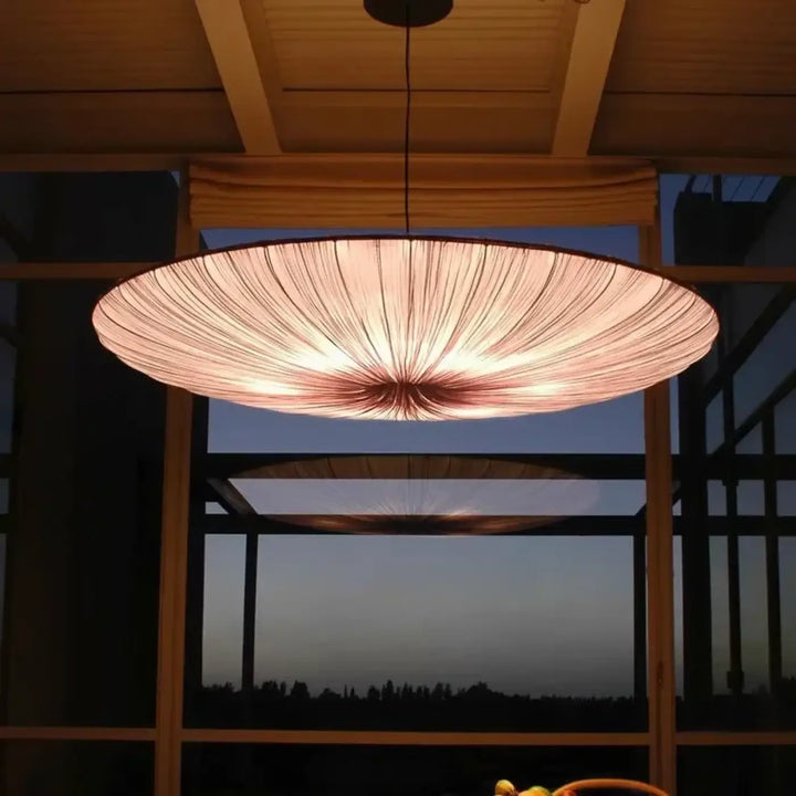 Suspension luminaire moderne plissée style fleur
