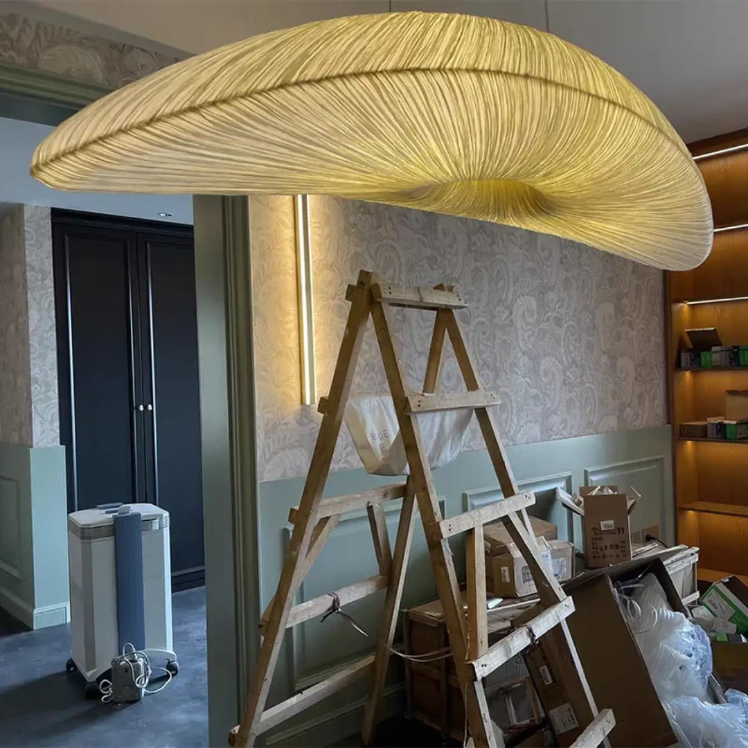Suspension Luminaire Moderne Tissu Allongée Unique Élégance