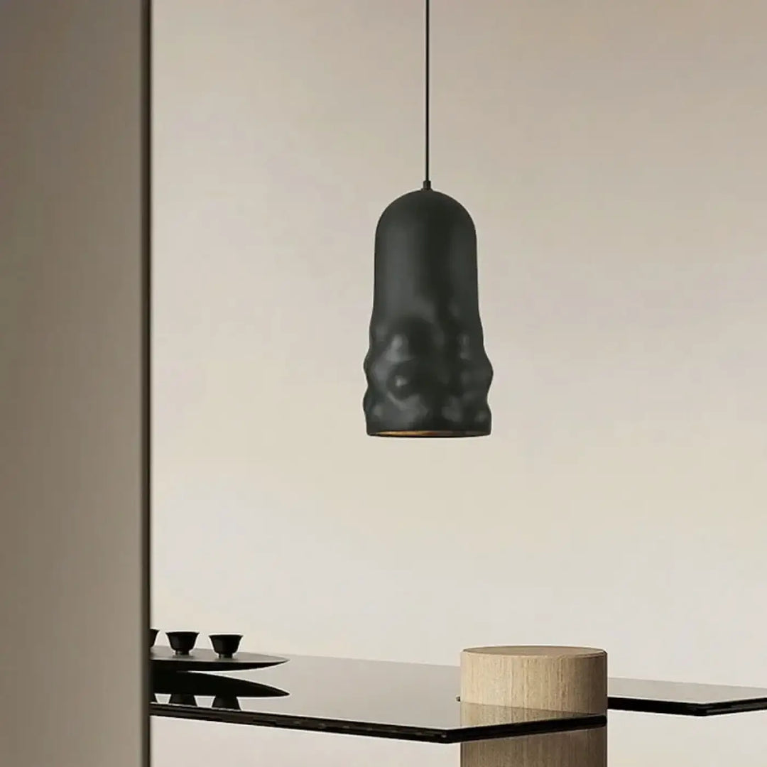Suspension Luminaire moderne tube en verre sculpté

