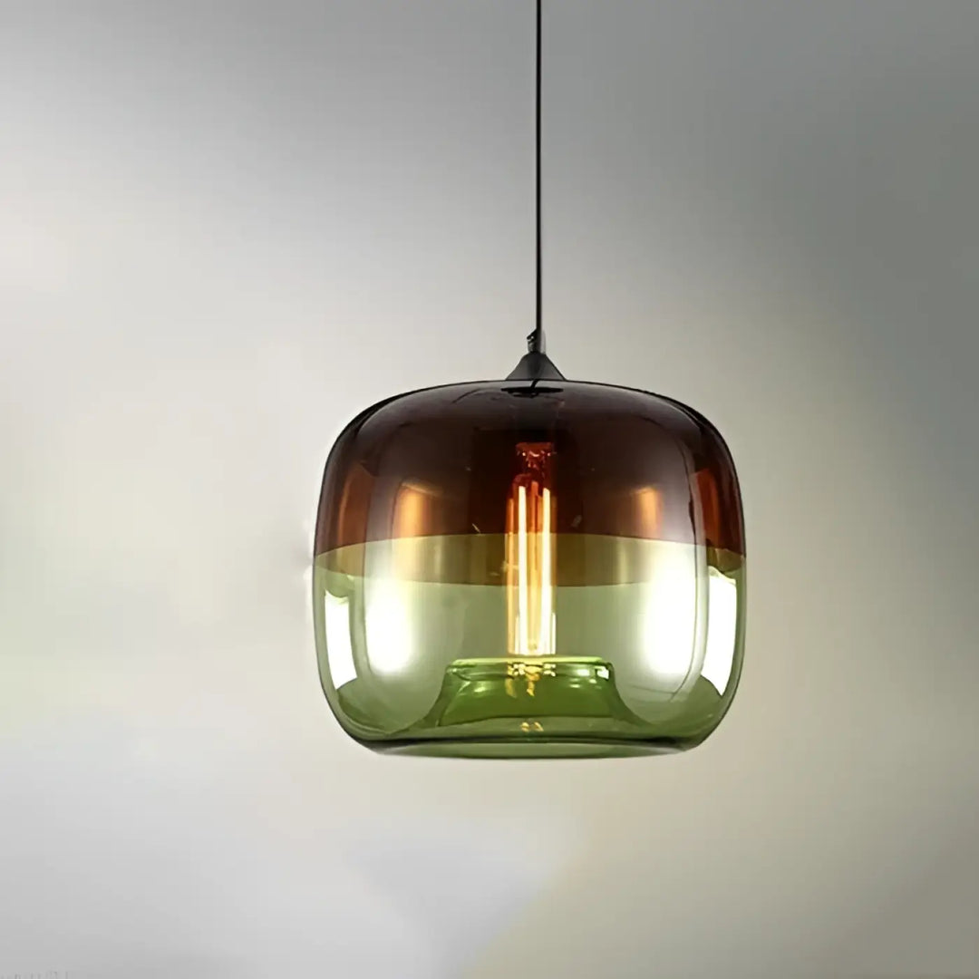 Suspension luminaire moderne en verre coloré design élégant