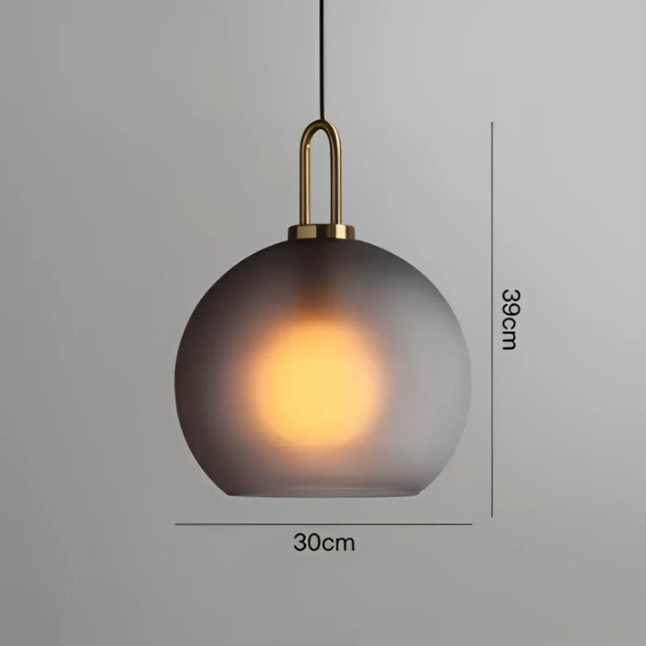 Suspension luminaire moderne en verre fumé au style design