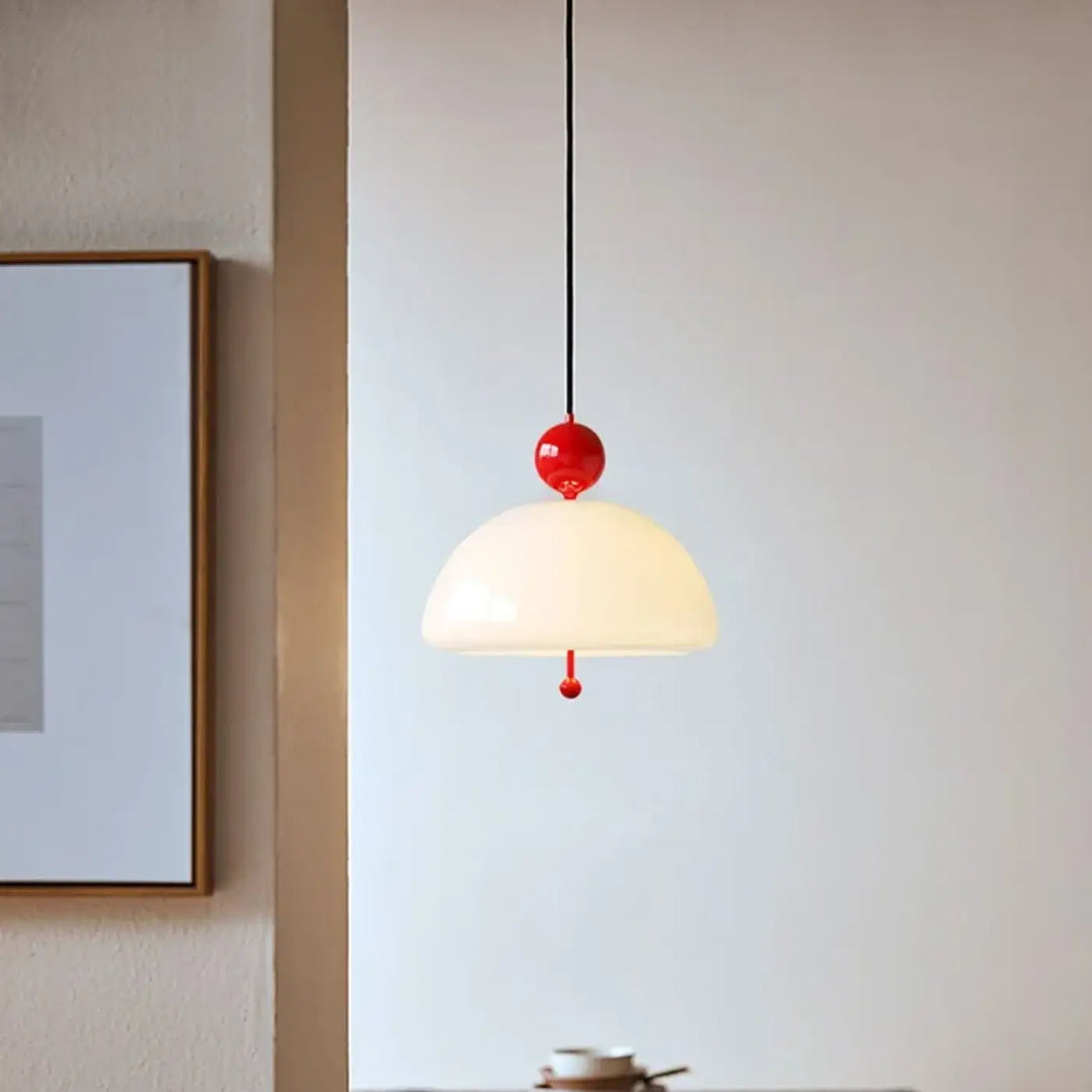 Suspension luminaire moderne en verre opalin élégant