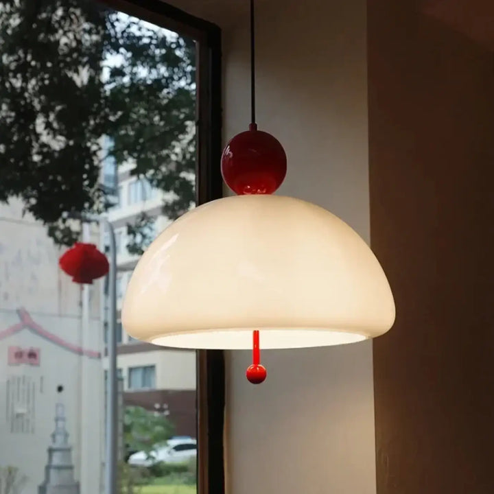 Suspension luminaire moderne en verre opalin élégant