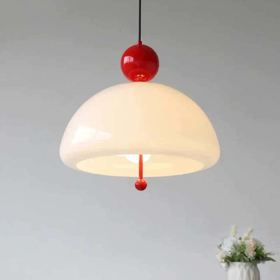 Suspension luminaire moderne en verre opalin élégant