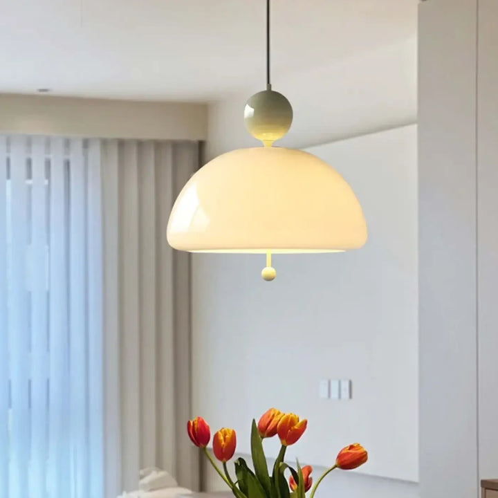Suspension luminaire moderne en verre opalin élégant