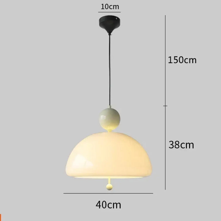 Suspension luminaire moderne en verre opalin élégant