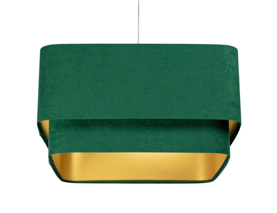 Pendant lamp Kwadro Duo Velour – Green