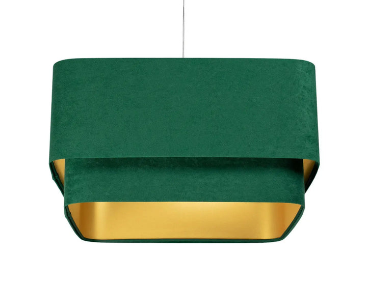 Pendant lamp Kwadro Duo Velour – Green