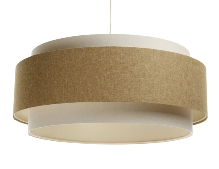 Pendant lamp Doblo BOHO ELEGANT – Mustard yellow/Creme/Ecru
