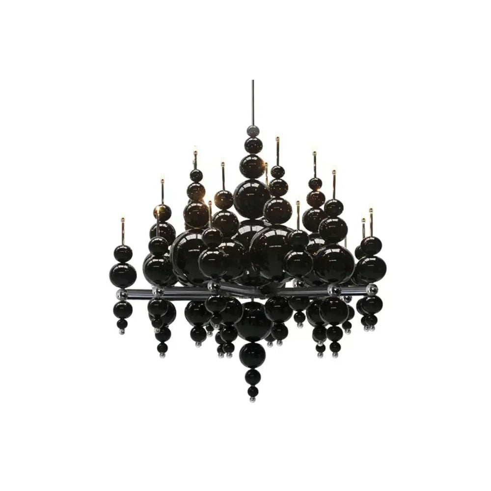 Suspension noir contemporain style luxe éclairage chic