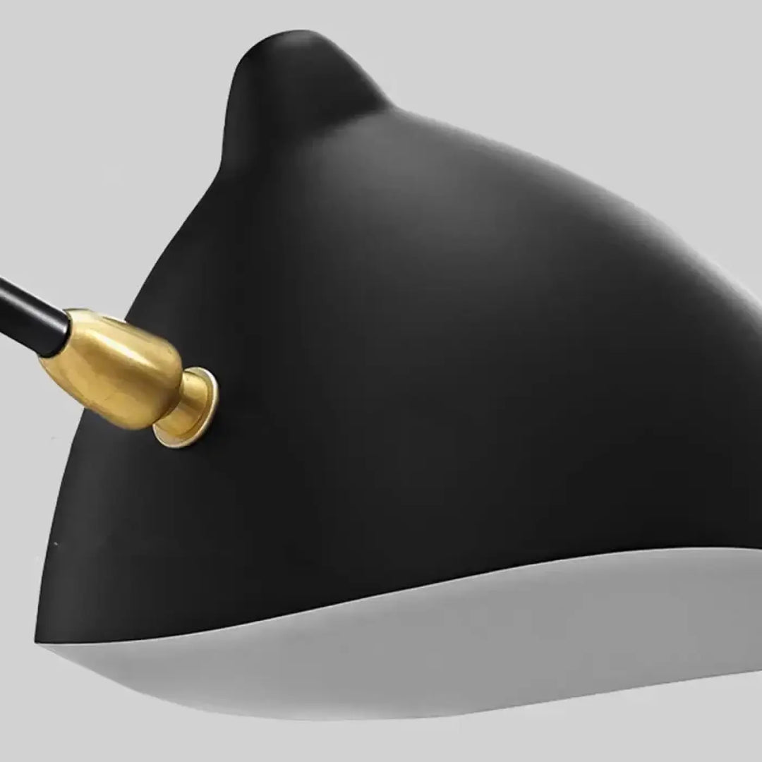 Suspension luminaire noir au style nordique à 6 têtes indépendantes

