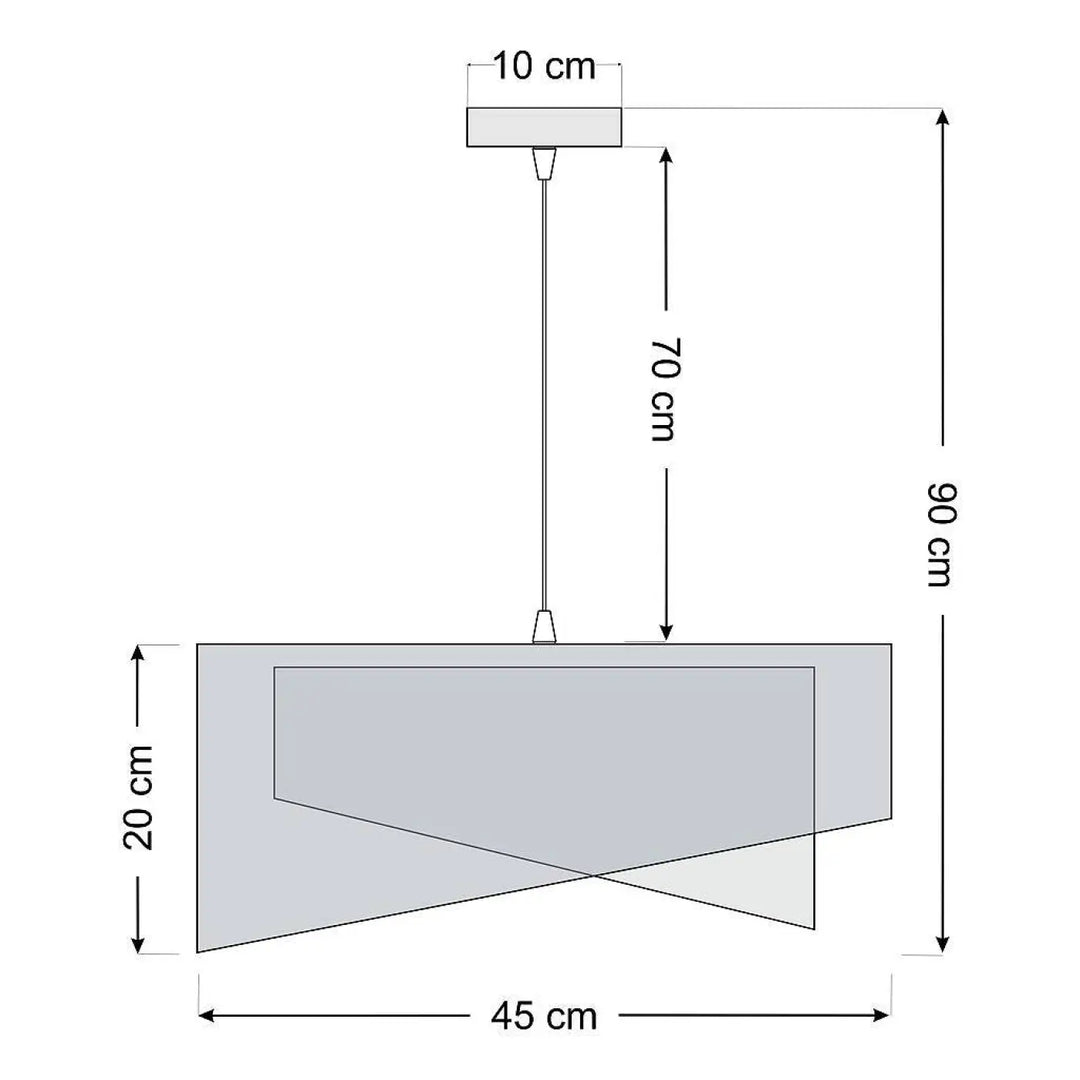 Suspension luminaire noir galaxy auric avec abat-jour géométrique minimaliste gris mat et métal argenté élégant