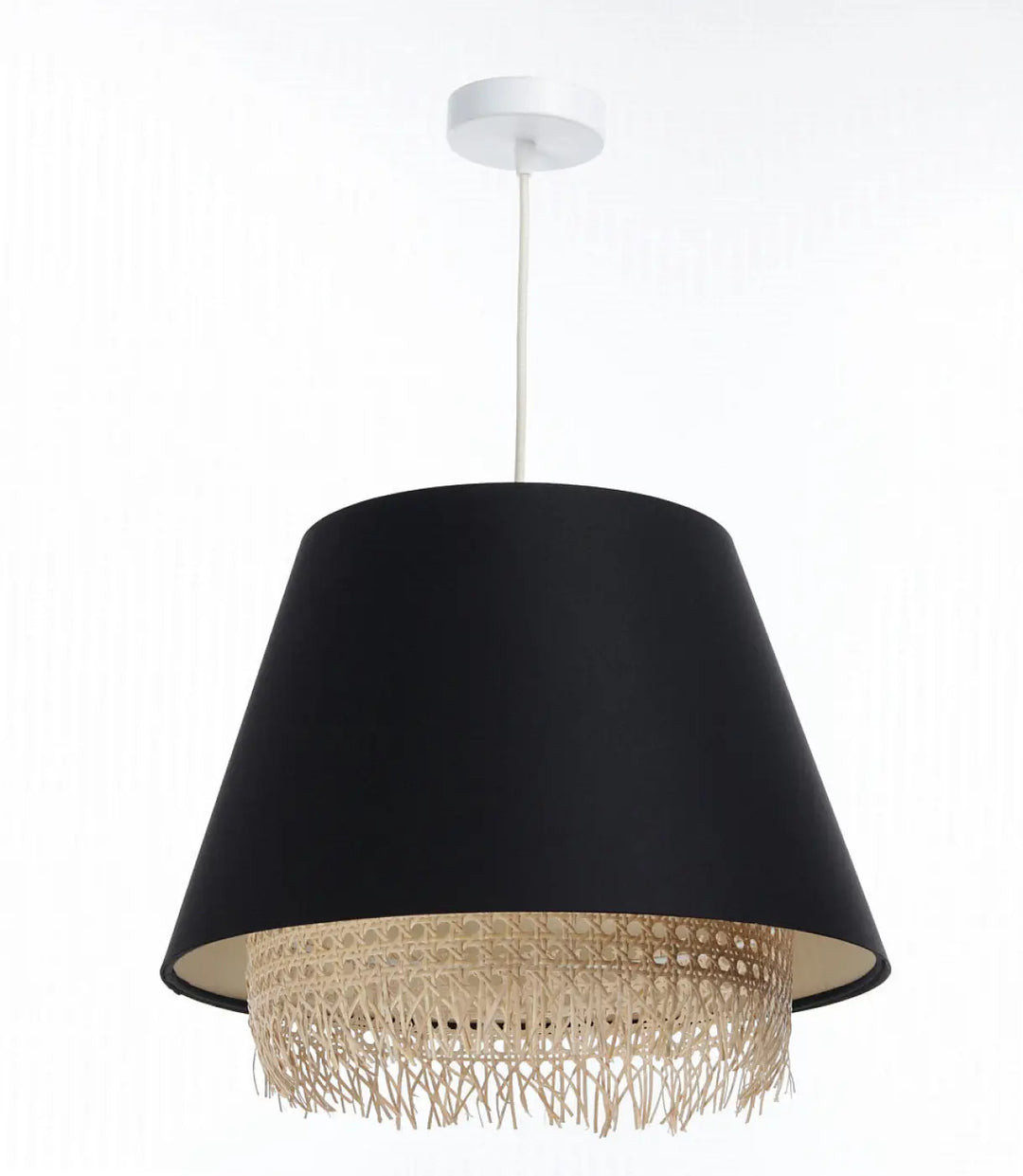 Pendant lamp Sensei Rattan – Black