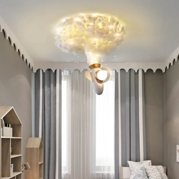 Luminaire plafonnier nerdiah suspension luminaire nuage en tissu blanc avec doux éclat chaleureux pour luminaire nuage enfant