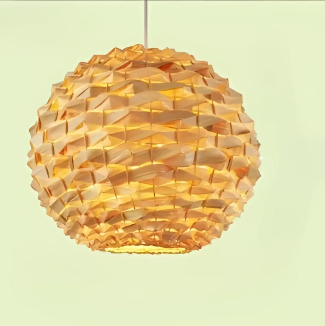 Suspension luminaire satori lampe suspendue en papier tressé de couleur chaude de forme sphérique