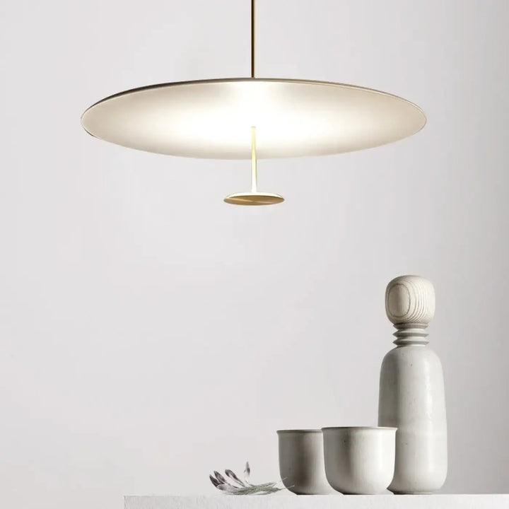 Suspension Luminaire Ovale Blanche Moderne En Aluminium