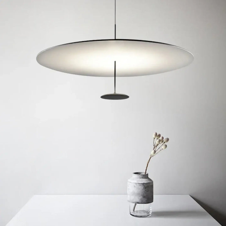 Suspension Luminaire Ovale Blanche Moderne En Aluminium