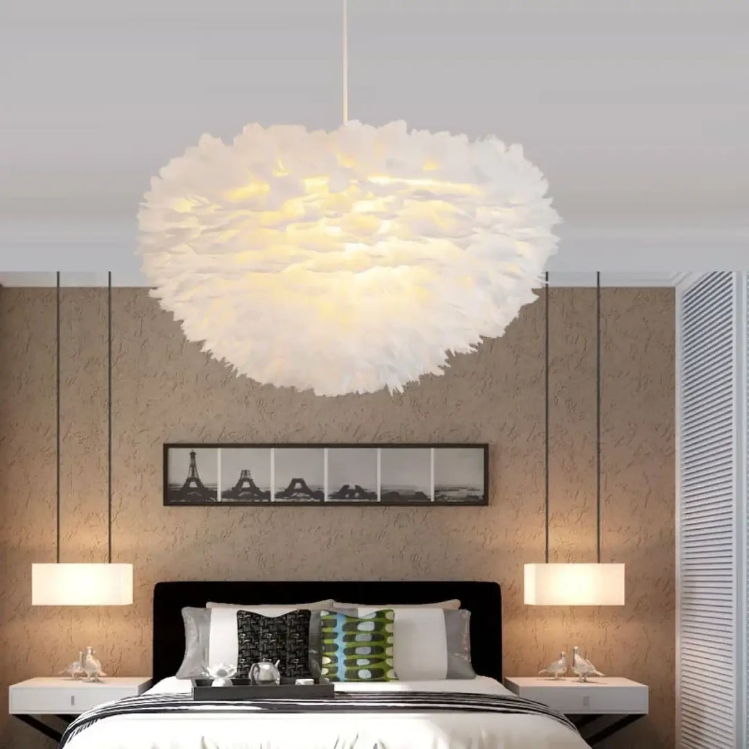 La Suspension Luminaire En Plume Style Aérien