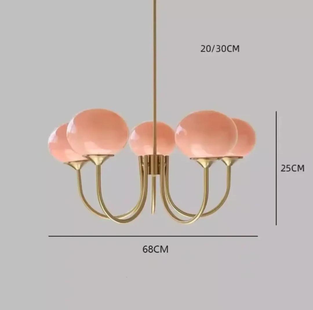 Suspension luminaire rétro en finition crème au style élégant