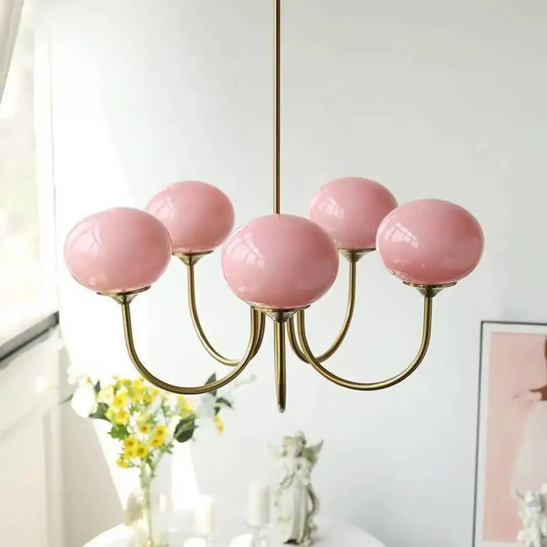 Suspension luminaire rétro en finition crème au style élégant