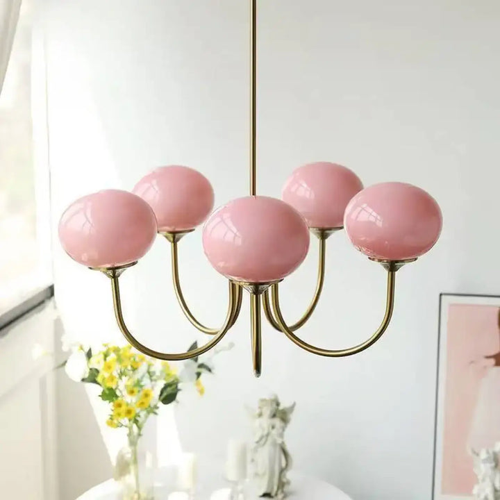 Suspension luminaire rétro en finition crème au style élégant