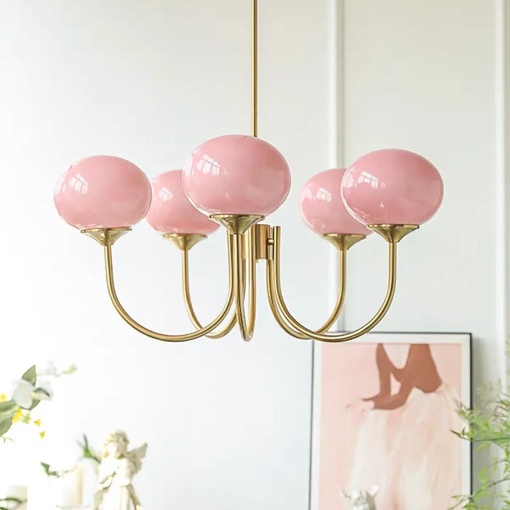 Suspension luminaire rétro en finition crème au style élégant