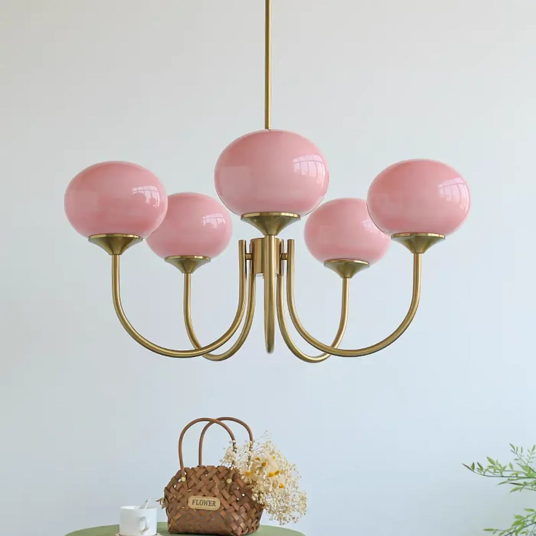 Suspension luminaire rétro en finition crème au style élégant
