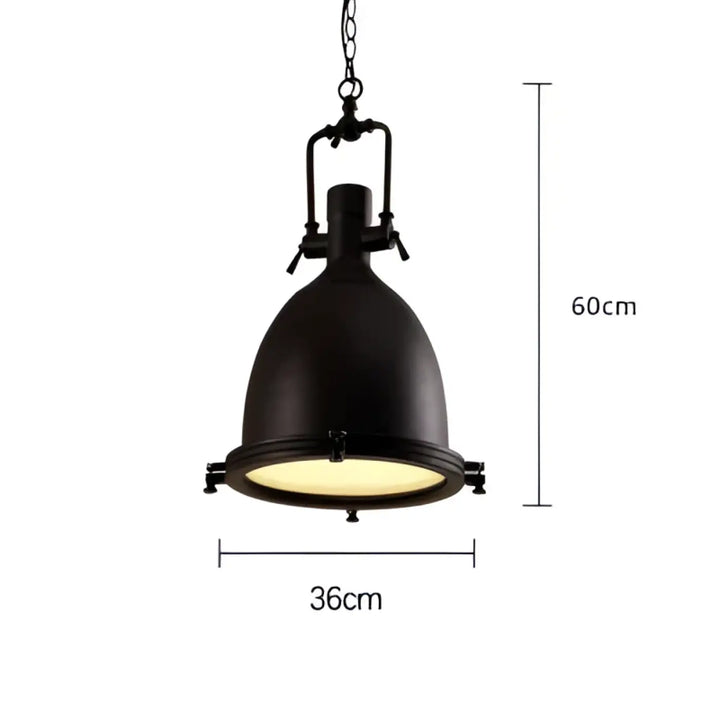 Suspension luminaire rétro style industriel en métal