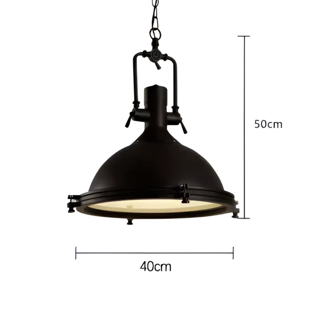 Suspension luminaire rétro style industriel en métal