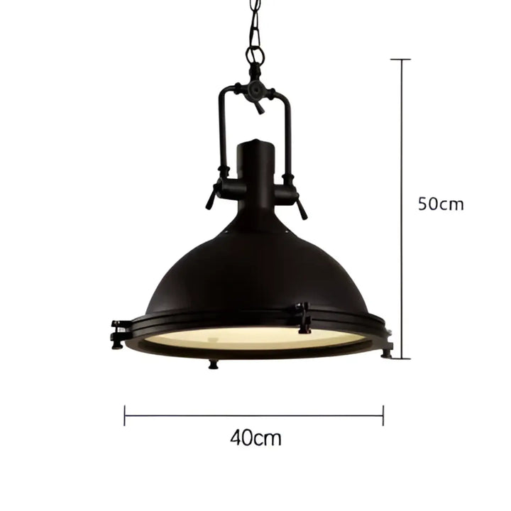 Suspension luminaire rétro style industriel en métal