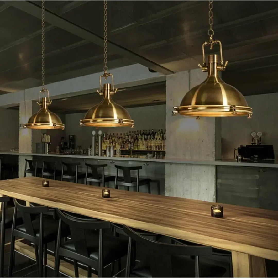 Suspension luminaire rétro style industriel en métal