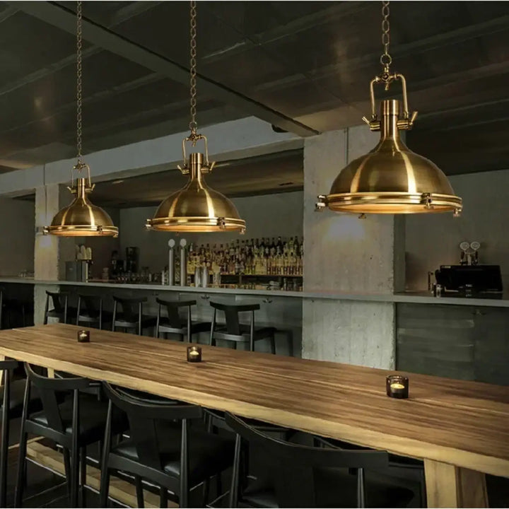 Suspension luminaire rétro style industriel en métal