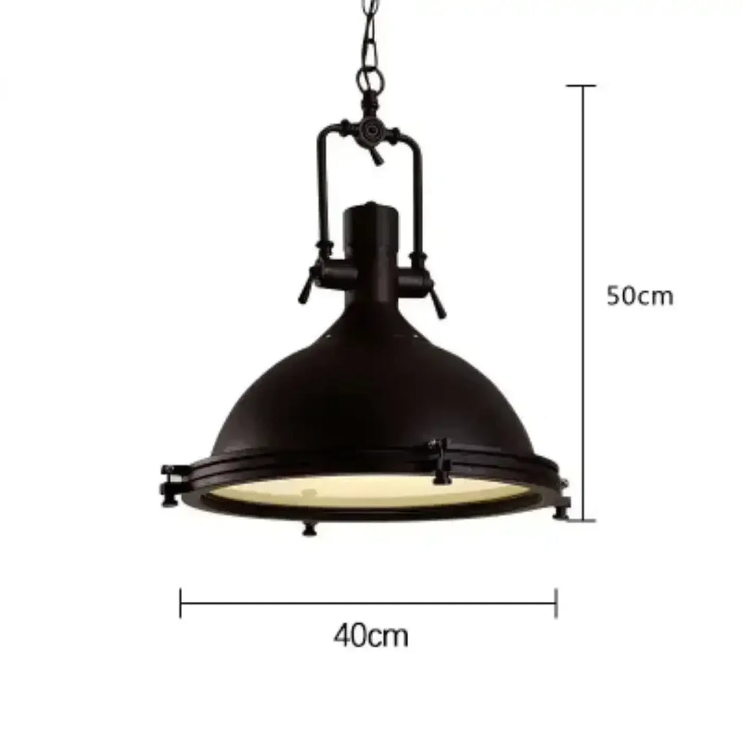 Suspension luminaire rétro style industriel en métal