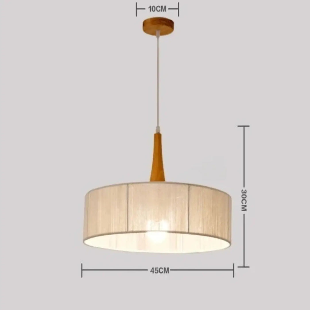 Suspension luminaire en rotin avec abat-jour blanc au style naturel