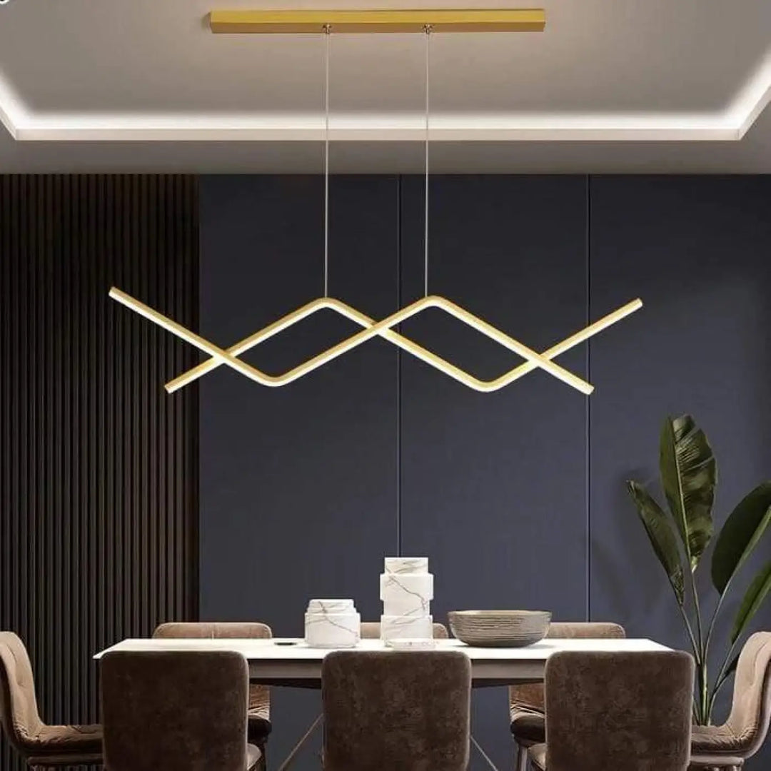 Suspension Luminaire Salon Barres Lumineuses Acrylique