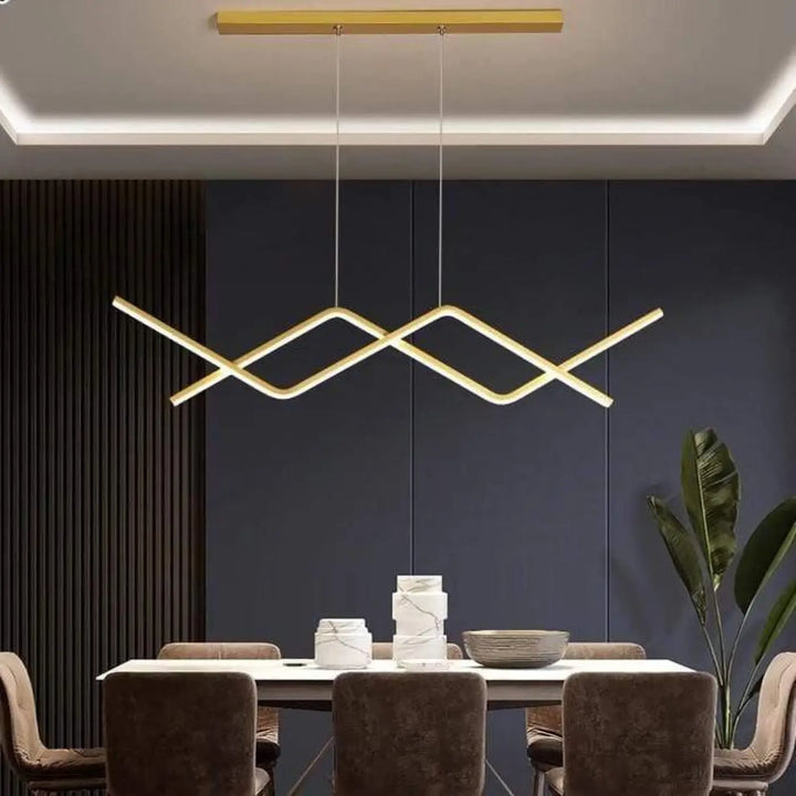 Suspension Luminaire Salon Barres Lumineuses Acrylique