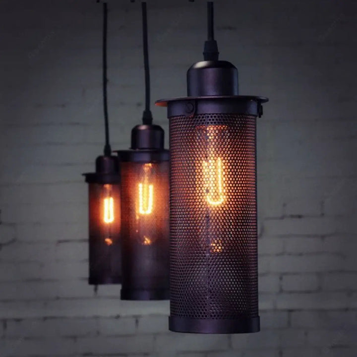 Suspension luminaire au style industriel design vintage