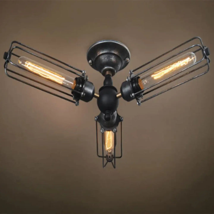 Suspension luminaire au style industriel design vintage verre