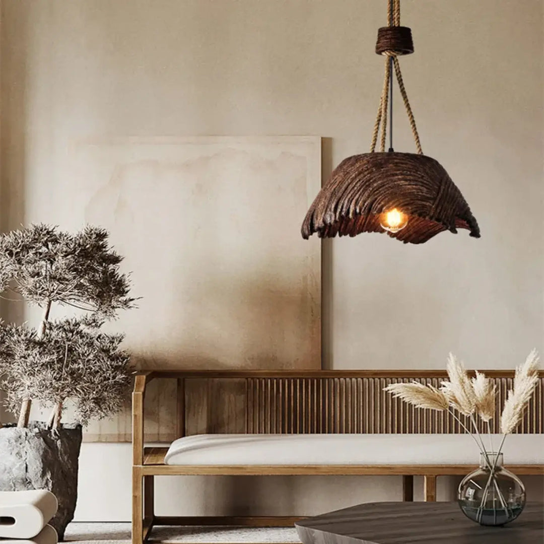 Suspension Luminaire de style rustique naturel et bohème

