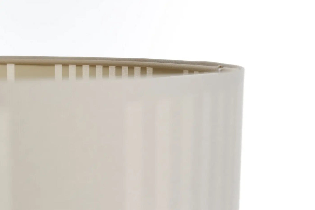 Suspension luminaire duo lami line beige avec abat-jour en tissu beige crème à nervures verticales style moderne chic