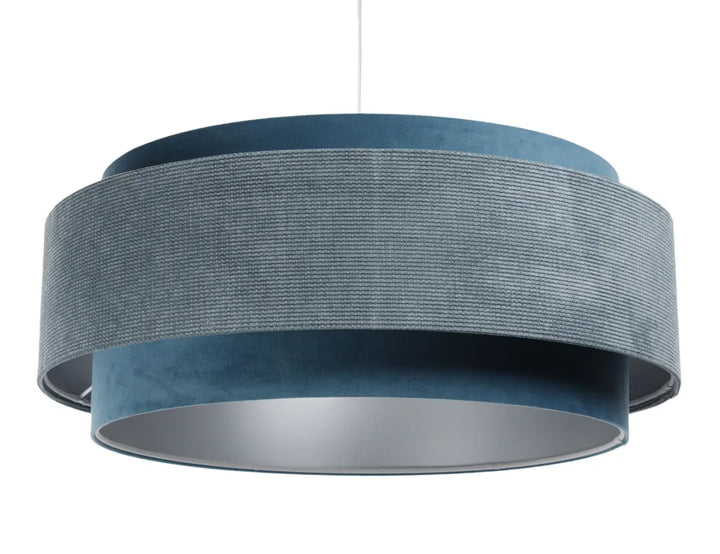 Pendant lamp Doblo Classic – Light blue/Silver