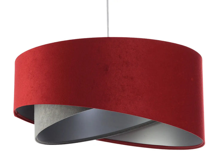 Pendant lamp Galaxy Velour 50 cm – Bordeaux/Grey/Silver