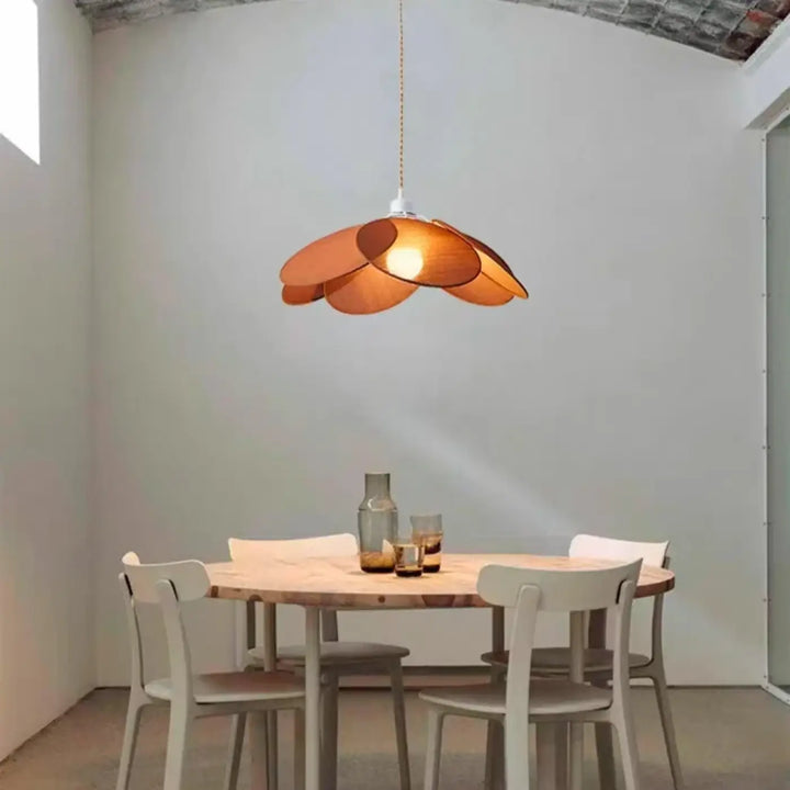 Suspension luminaire en tissu fleur style moderne raffiné