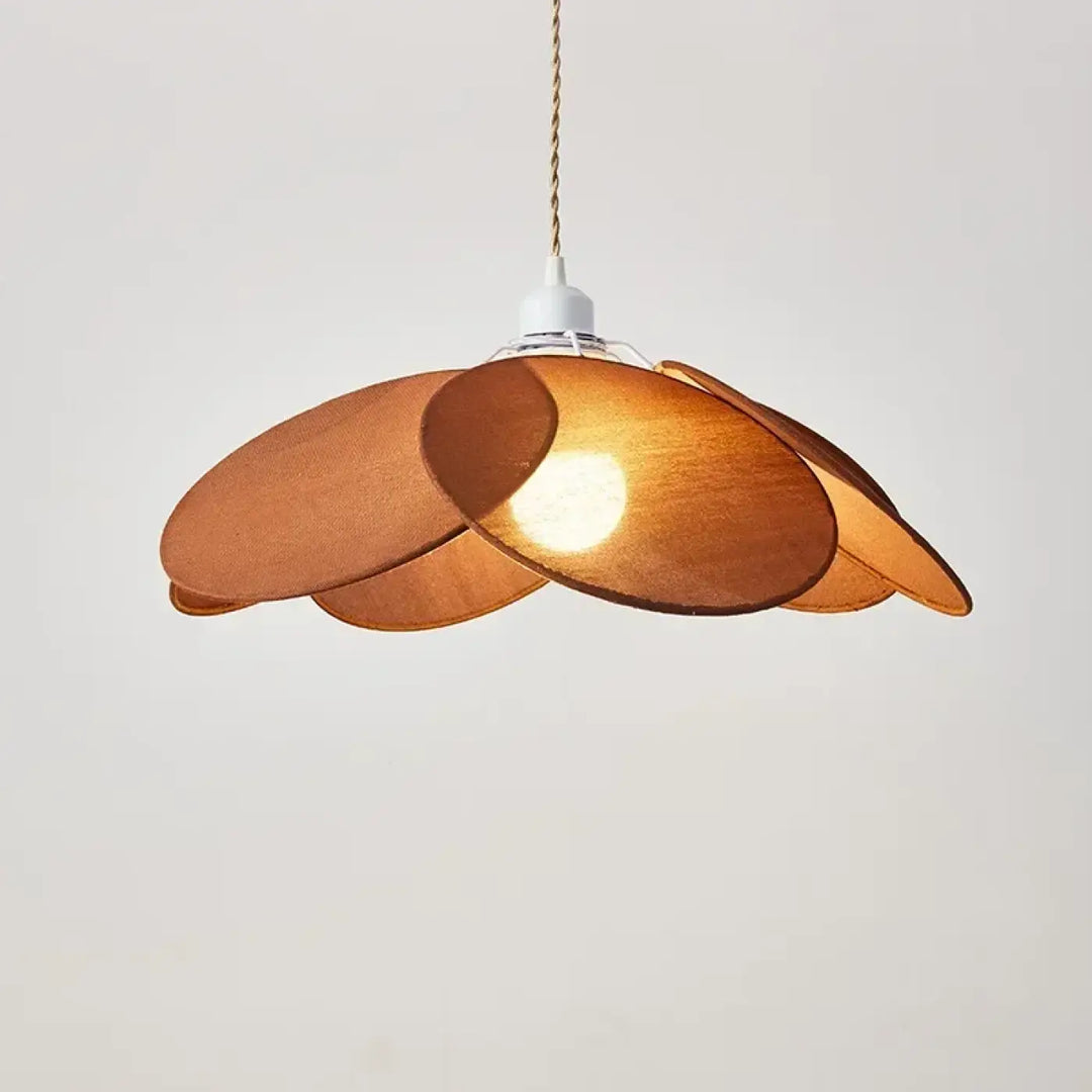 Suspension luminaire en tissu fleur style moderne raffiné