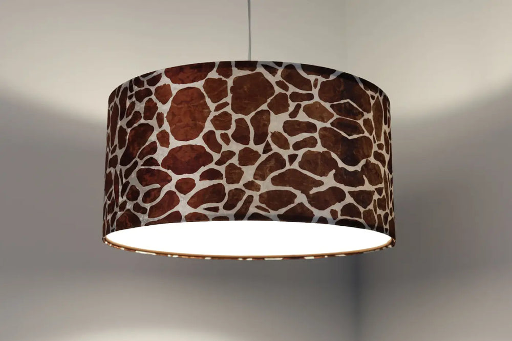 Suspension luminaire girafe marron en tissu girafe marron marron clair blanc avec lumière douce et diffuse