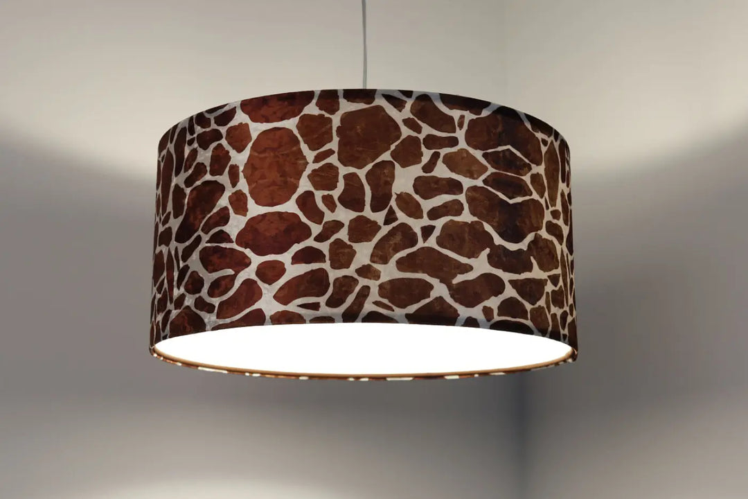 Suspension luminaire girafe marron en tissu girafe marron marron clair blanc avec lumière douce et diffuse