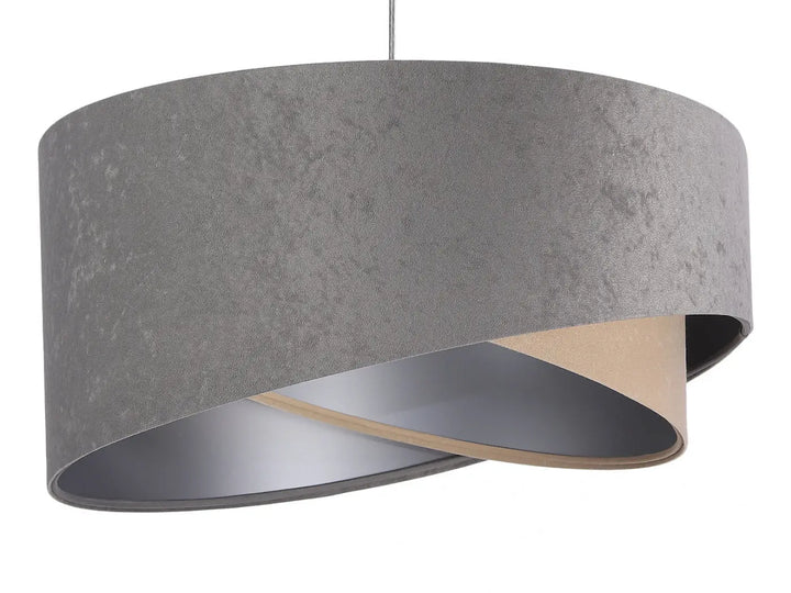 Pendant lamp Galaxy Velour 50 cm – Grey/Beige/Silver