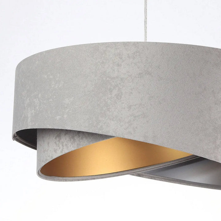 Pendant lamp Galaxy Velour 50 cm Grey – Grey/Silver/Gold